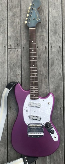 purple mustang guitar